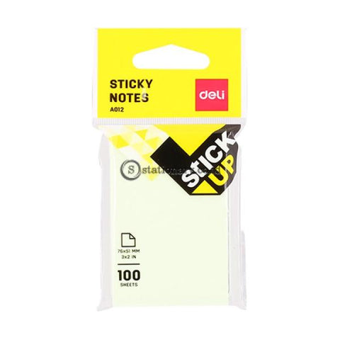Deli Post It Memo Sticky Notes 76X51Mm (100Sheets) Ea01202 Office Stationery