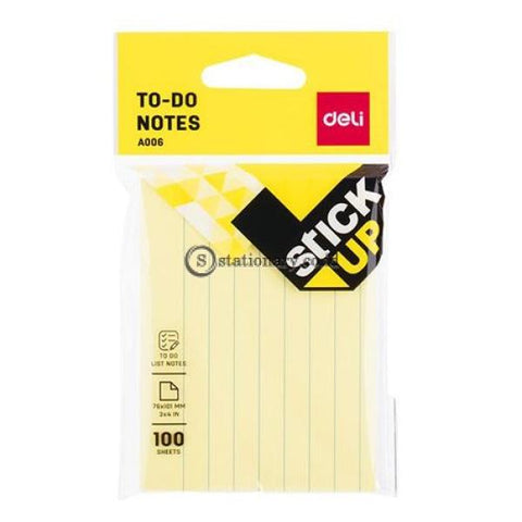 Deli Post It Memo To Do Notes 76X101Mm (100Sheets) Ea00652 Office Stationery