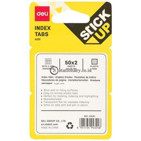 Deli Sign Here Index Tab Asst. Uk 45Mm X 25Mm Ea10101 Office Stationery