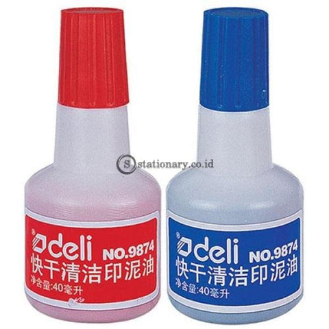 Deli Stamp Ink E9874 Red Office Stationery