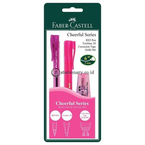Faber Castell Cheerful Series (Pen, Highlighter, Tip Ex)