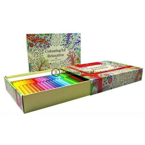 Faber Castell Colouring For Relaxation Gift Box Connector Pen 60 Office Stationery Promosi