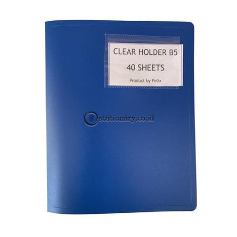 Felix Clear Holder Album B5 (40 Pocket) Biru Office Stationery