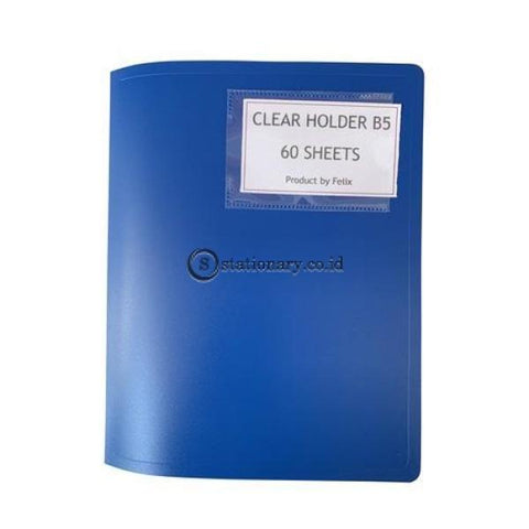 Felix Clear Holder Album B5 (60 Pocket) Biru Office Stationery