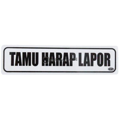 Gm Label Sign Akrilik (K) Tamu Harap Lapor Lk-33 Office Stationery