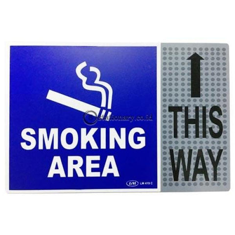 Gm Label Stiker (B) Smoking Area This Way Warna Lb419C Office Stationery Digital & Display