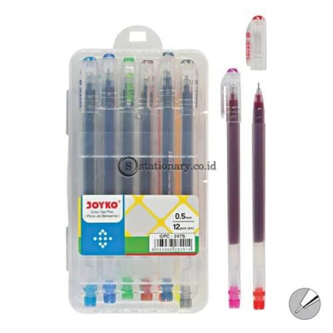 Joyko Color Gel Pen 12 Warna 0.5Mm Gpc-247S Office Stationery