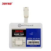 Joyko ID Card Name Tag Holder Jepit Landscape 98 x 76mm Transparant NT-61