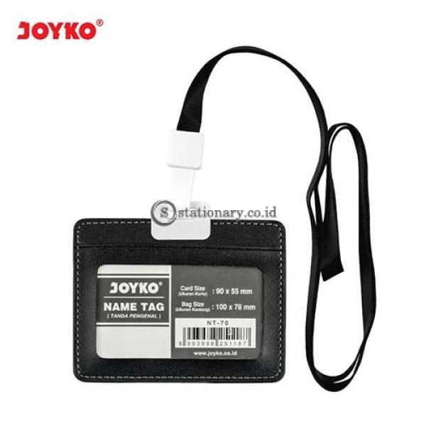 Joyko Id Card Name Tag Holder Leather Badge Landscape 90 X 55Mm Hitam Nt-70 Office Stationery