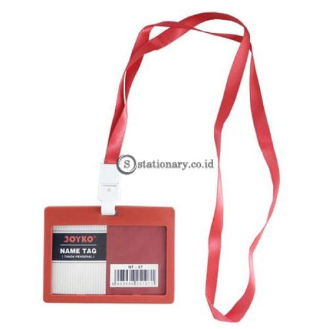 Joyko Id Card Name Tag With Landyard 54X90Mm Landscape Nt-57 Red Office Stationery