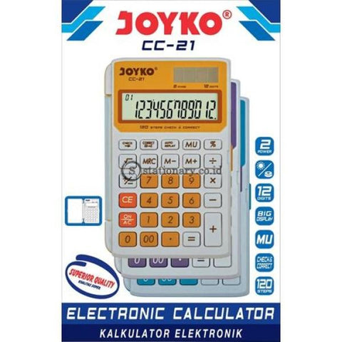 Joyko Kalkulator 12 Digit Check Correct Blue Cc-21 Office Stationery