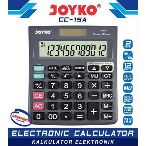 Joyko Kalkulator 12 Digit Check Correct Cc-15A Office Stationery