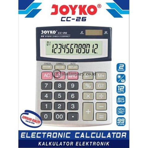 Joyko Kalkulator 12 Digit Check Correct Cc-26 Office Stationery