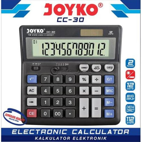 Joyko Kalkulator 12 Digit Check Correct Cc-30 Office Stationery