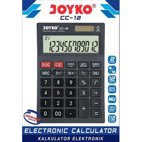 Joyko Kalkulator 12 Digit Check Correct Cc-12 Office Stationery