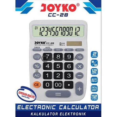 Joyko Kalkulator Check Correct 12 Digit Putih Cc-28 Office Stationery