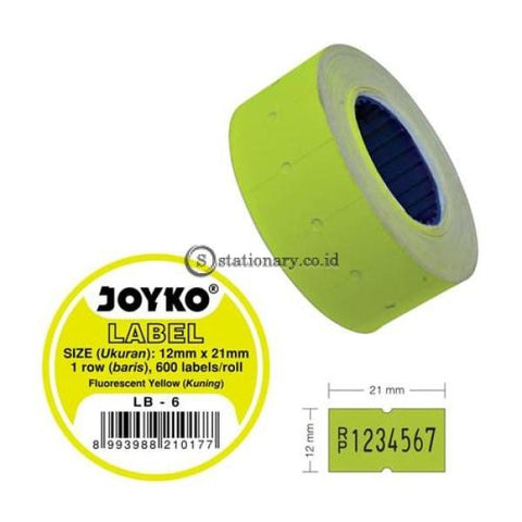 Joyko Label Harga Warna 1 Baris Lb-6 (1 Baris) Office Stationery