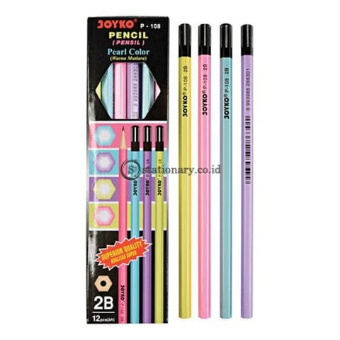 Joyko Pensil Kayu 2B Pearl Color P-108 Office Stationery