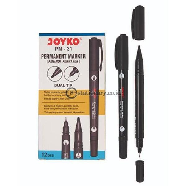 Joyko Permanent Marker Dual Tip Hitam Pm-31 Office Stationery