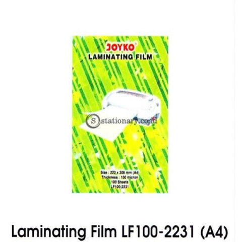 Joyko Plastik Laminating Film 100 Micron A4 (220x308mm) LF100-2231