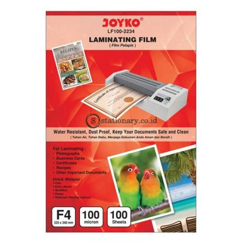 Joyko Plastik Laminating Film 100 Micron F4 (Folio) Lf100-2234 Office Stationery