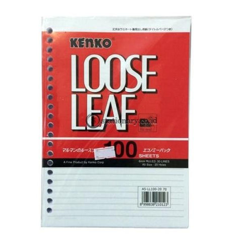 Kenko Loose Leaf 100 Sheets A5-Ll100 Office Stationery