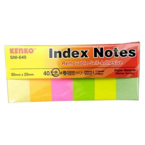 Kenko Sticky Note Index 6 Colours (50X20Mm) Sni-640 Office Stationery