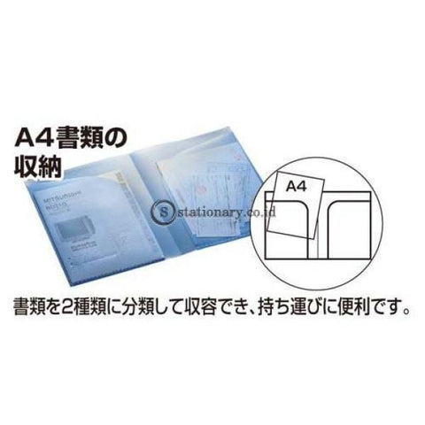 Kokuyo Clear Holder 2 Pockets A4 / A3 Fu-T755 Fu-T755-Transparant Office Stationery Promosi