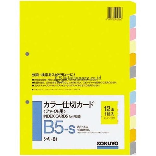 Kokuyo Index Card 6 Warna Dengan 12 Tab Divider B5 Shiki-81 Office Stationery