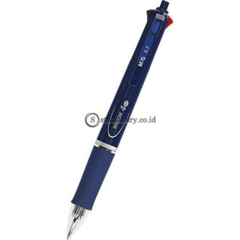 M&g Ballpoint Pen Semi Gel 4 Colours (Blue Red Black And Green Colours) 0.7Mm Wisdom #abp803R4