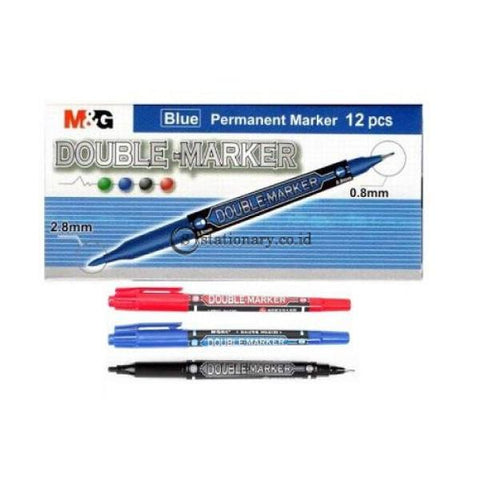 M&g Twin Marker Double Permanent 0.8Mm #apm21372 Office Stationery