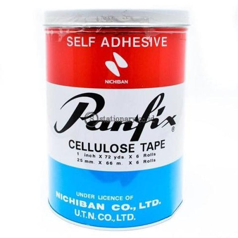 Panfix Cellulose Tape 1Inch X 72 Yard (6Rolls) Office Stationery