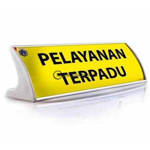 Papan Nama Meja Aluminium Office Stationery Promosi