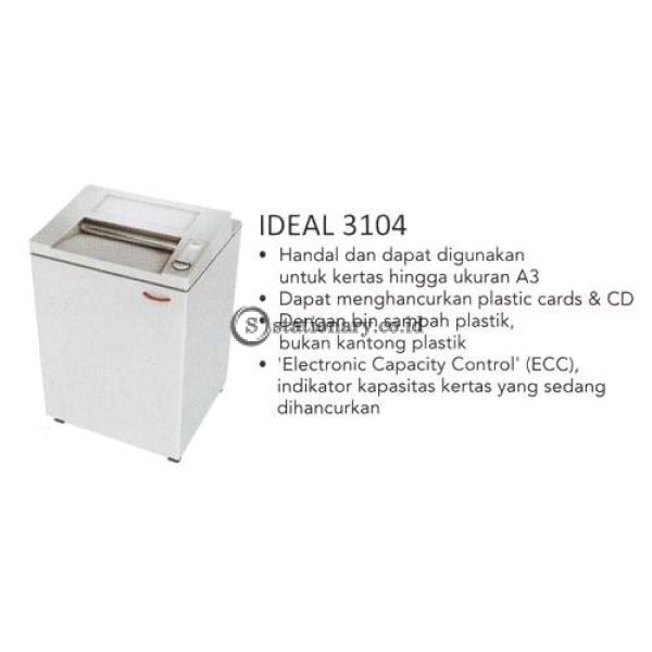 Paper Shredder Ideal 3104Cc (2 X 15Mm) Office Equipment