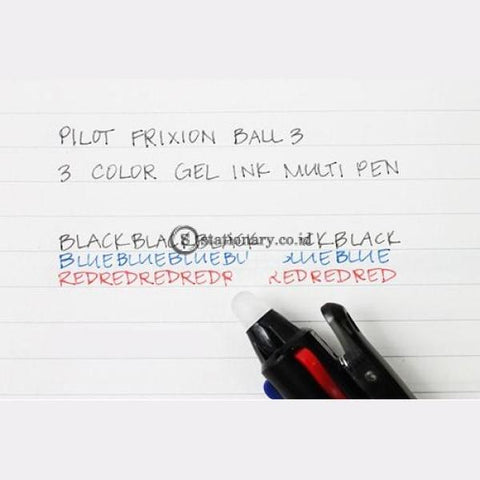 Pilot Frixion Ball 3 Color Gel Ink Multi Pen 0.5 Mm Clicker Blrt-Fr7 0.7 Black Office Stationery