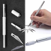 Pixel Precision Knife Pen Cutter High Grade Metal Non Slip #3269 Office Stationery