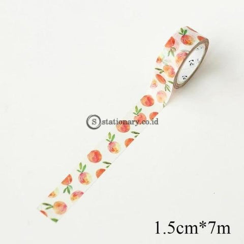 (Preorder) 1.5Cm * 7M Cute Kawaii Fruit Masking Washi Tape Diy Decorative Adhesive For Scrapbooking