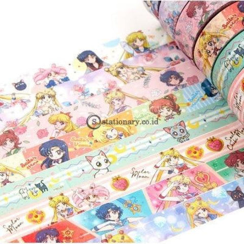 (Preorder) 1.5Cm Cartoon Sailor Moon Girl Cat Washi Paper Tape Adhesive Diy Scrapbooking Sticker