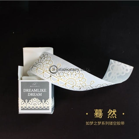 (Preorder) 1 Pcs Retro Golden Hollow Series Lace Washi Masking Tape Release Paper Stickers