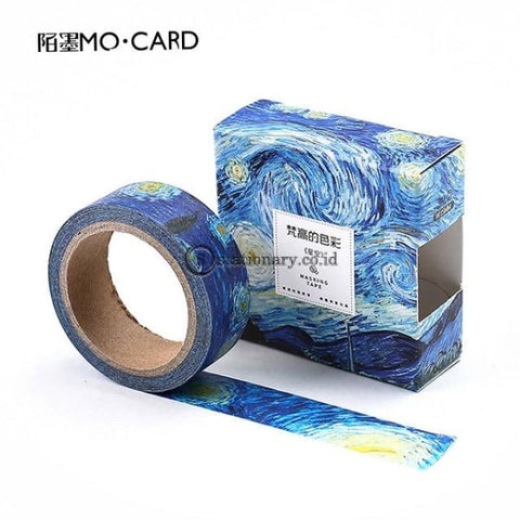 (Preorder) 1 Pcs Washi Tapes Diy Van Gogh Painting Paper Masking Tape Decorative Adhesive