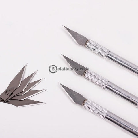 (Preorder) 1 Set Metal Handle Scalpel Blade Knife Wood Paper Cutter Craft Pen Engraving Cutting