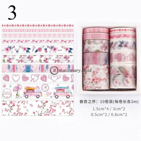 (Preorder) 10Pcs/set Cute Plant Leaves Washi Tape Kawaii Flower Masking Whale Decorative For Sticker