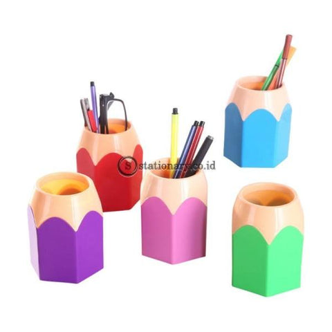 (Preorder) 1Pc New Mini Pencil Pot Holder Pen Storage Vase Stationery Gift Cup Makeup Brush