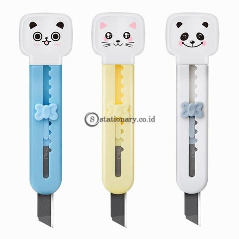 (Preorder) 1Pcs Cute Mini Cartoon Cat Portable Utility Knife Plastic Protective Shell Kawaii Safe
