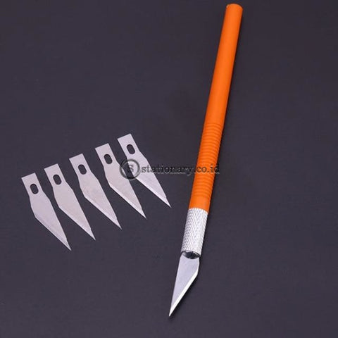 (Preorder) 1Set 6 Blades Non-Slip Metal Wood Knife Tools Cutter Engraving Craft Knives Fruit Carving