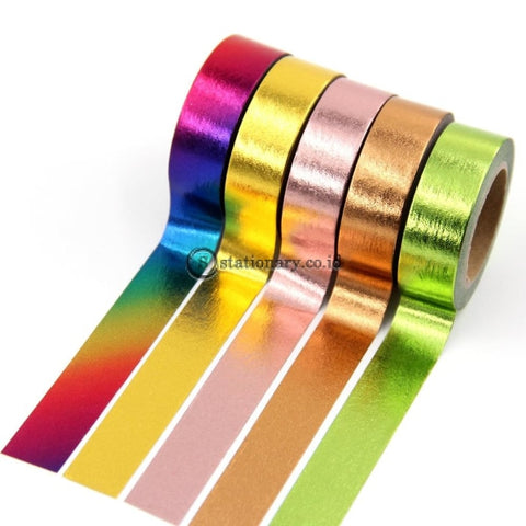 (Preorder) 1X 15Mm*10M Gold Foil Washi Tape Silver/gold/bronze/rose/green/purple Color Japanese