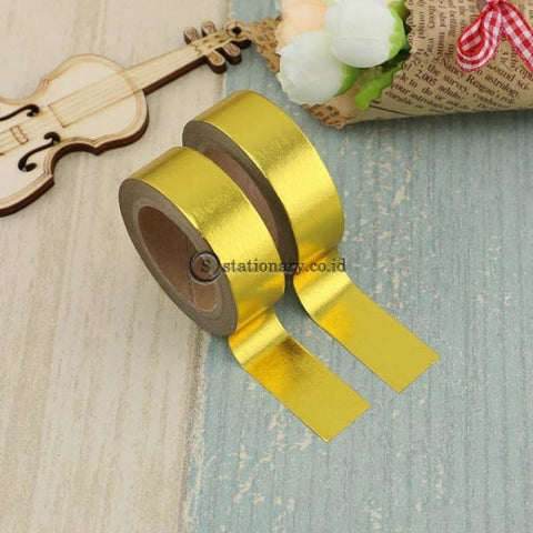 (Preorder) 1X 15Mm*10M Gold Foil Washi Tape Silver/gold/bronze/rose/green/purple Color Japanese
