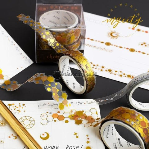 (Preorder) 3 Pcs/pack Gold And Silver Mirage Series Decorative Washi Tape Set Japanese Paper