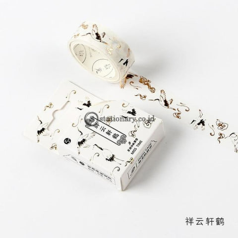 (Preorder) 5 Pcs/set Decorative Retro Divine Gold Washi Tape Set Japanese Paper Stickers