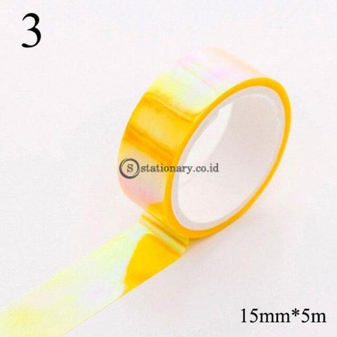 (Preorder) 5M Laser Glitter Washi Tape Candy Colors Decorative Adhesive Masking Tapes For